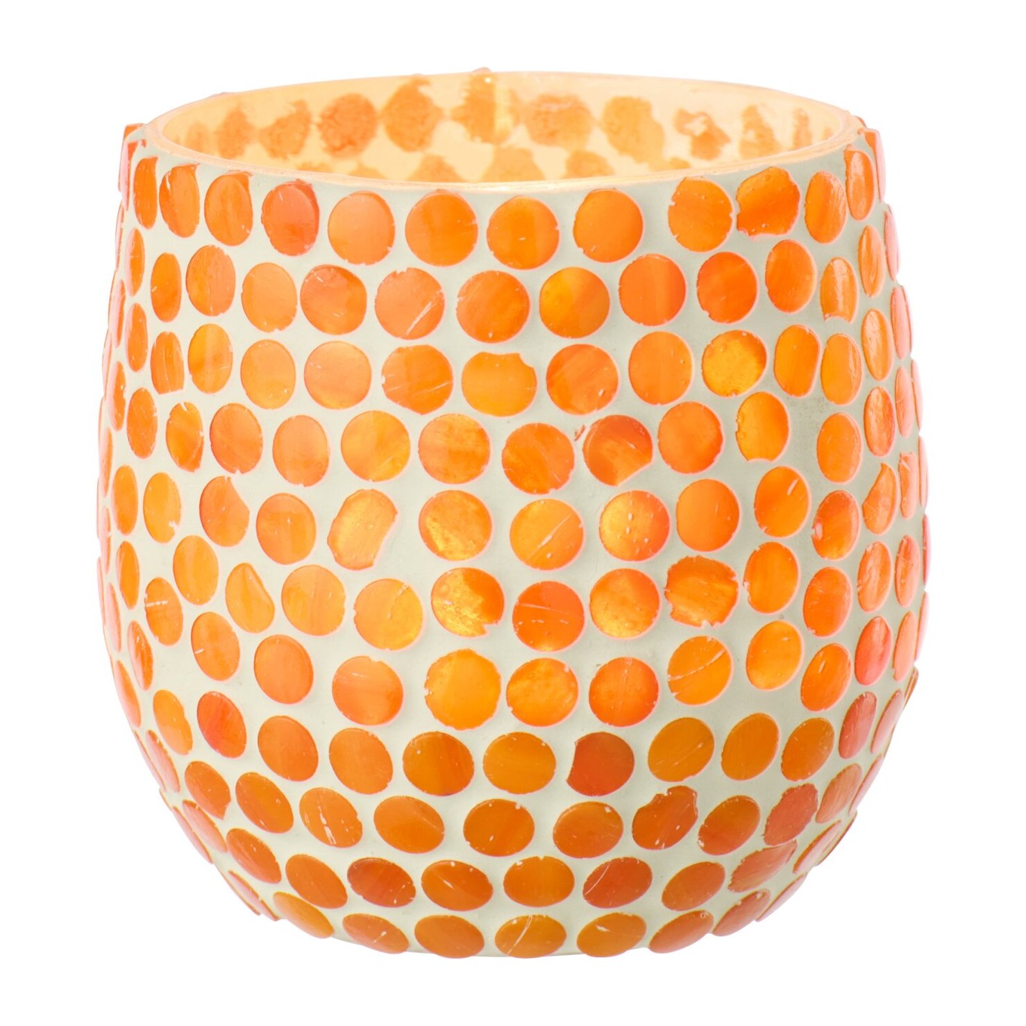 J-Line Chandelier Mosaïque - verre - orange - medium