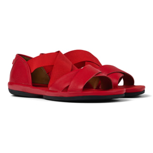 Sandalias - CAMPER Right Nina - Rojo - Cuero liso