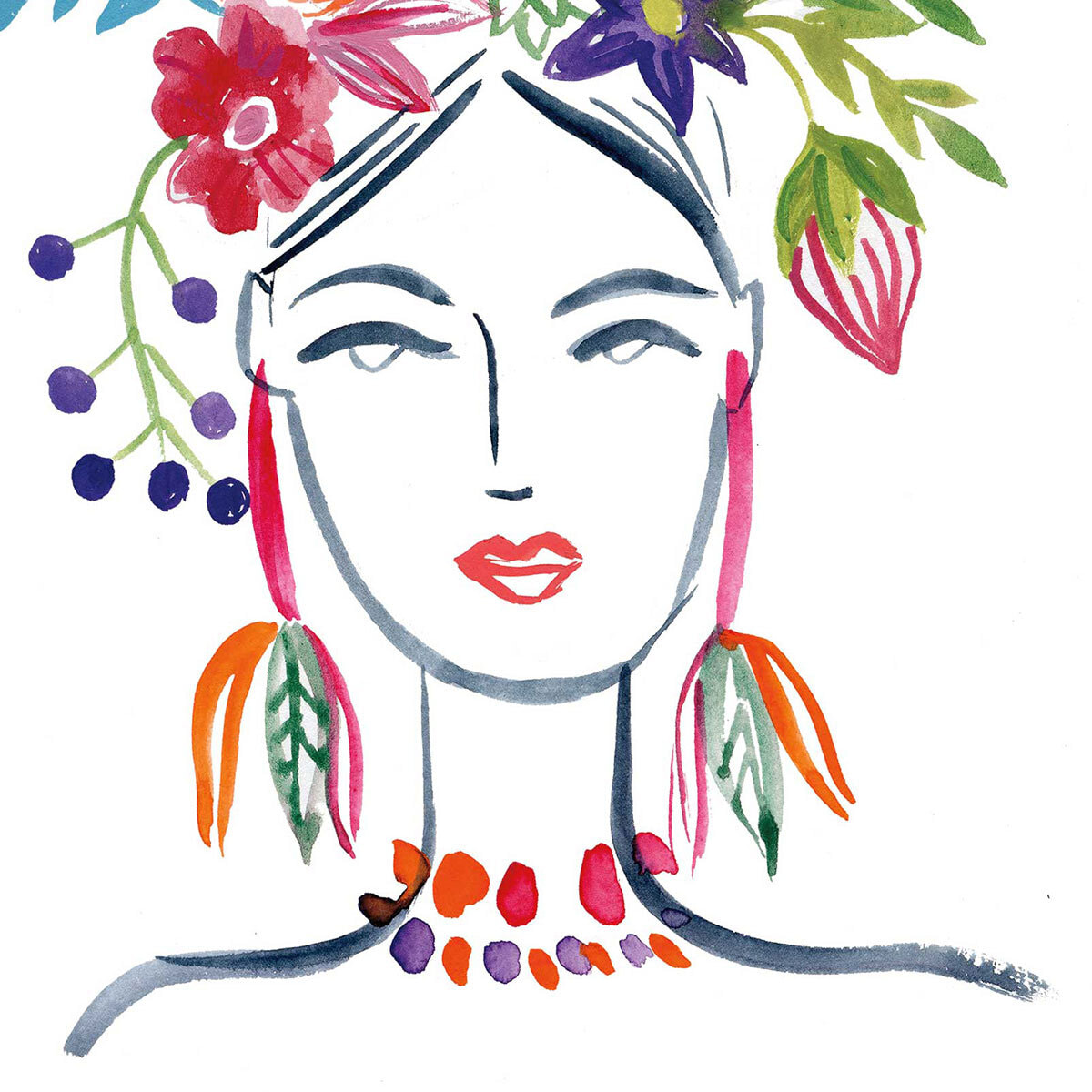 Papier peint graphique jolie fleur Intissé
