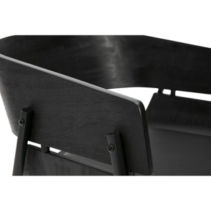 Chaises design noires (lot de 2) WESS