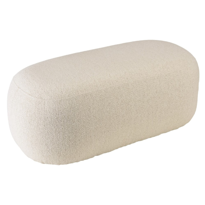 LEOPOLD - Banc en tissu petite bouclette beige