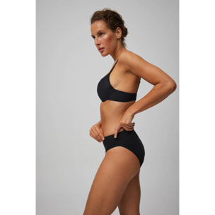 Confezione da 2 mutandine midi basico in cotone nero