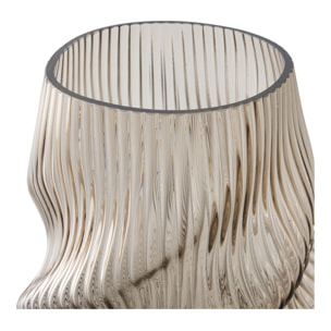 Vaso in vetro soffiato a bocca marrone Vikasa Home ø17x25 cm