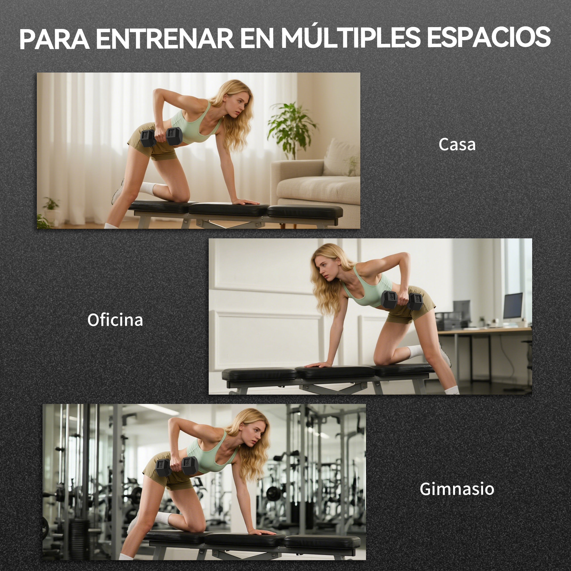 Juego de Mancuernas Hexagonales, 2 x 15 kg, de Hierro Fundido, Recubiertas de Goma, Juego de Pesas con Barras de Conexión para Entrenamiento en Casa, Gimnasio y Oficina, Negro y Plata