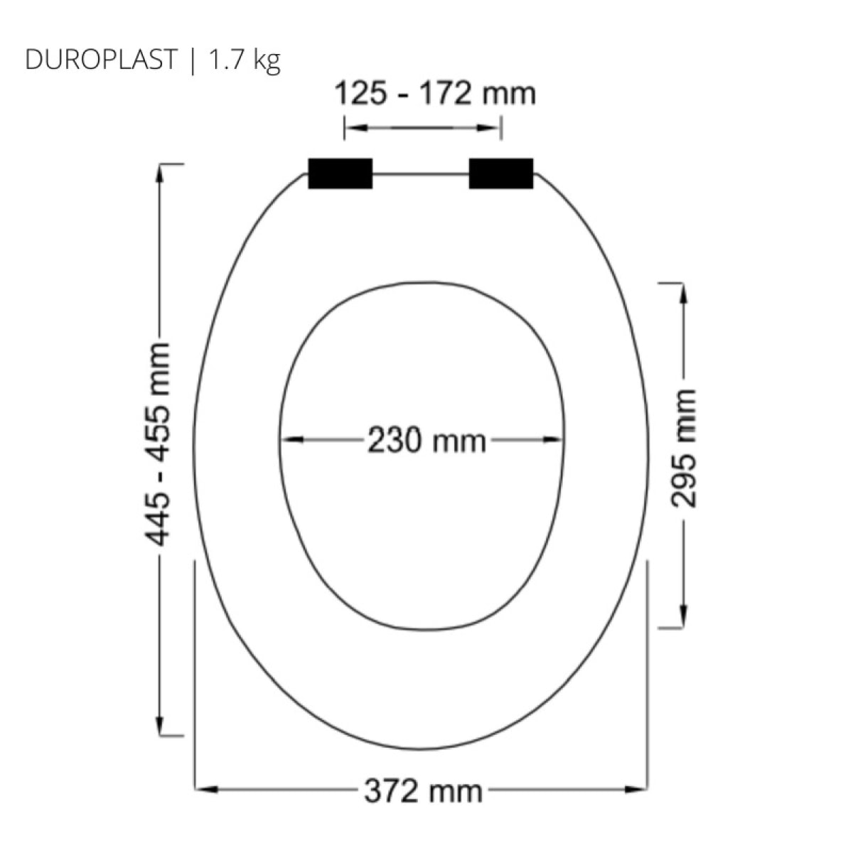 Abattant wc Thermo dur avec frein de chute NEELA Gris mat - Charnières ABS Chromé Spirella