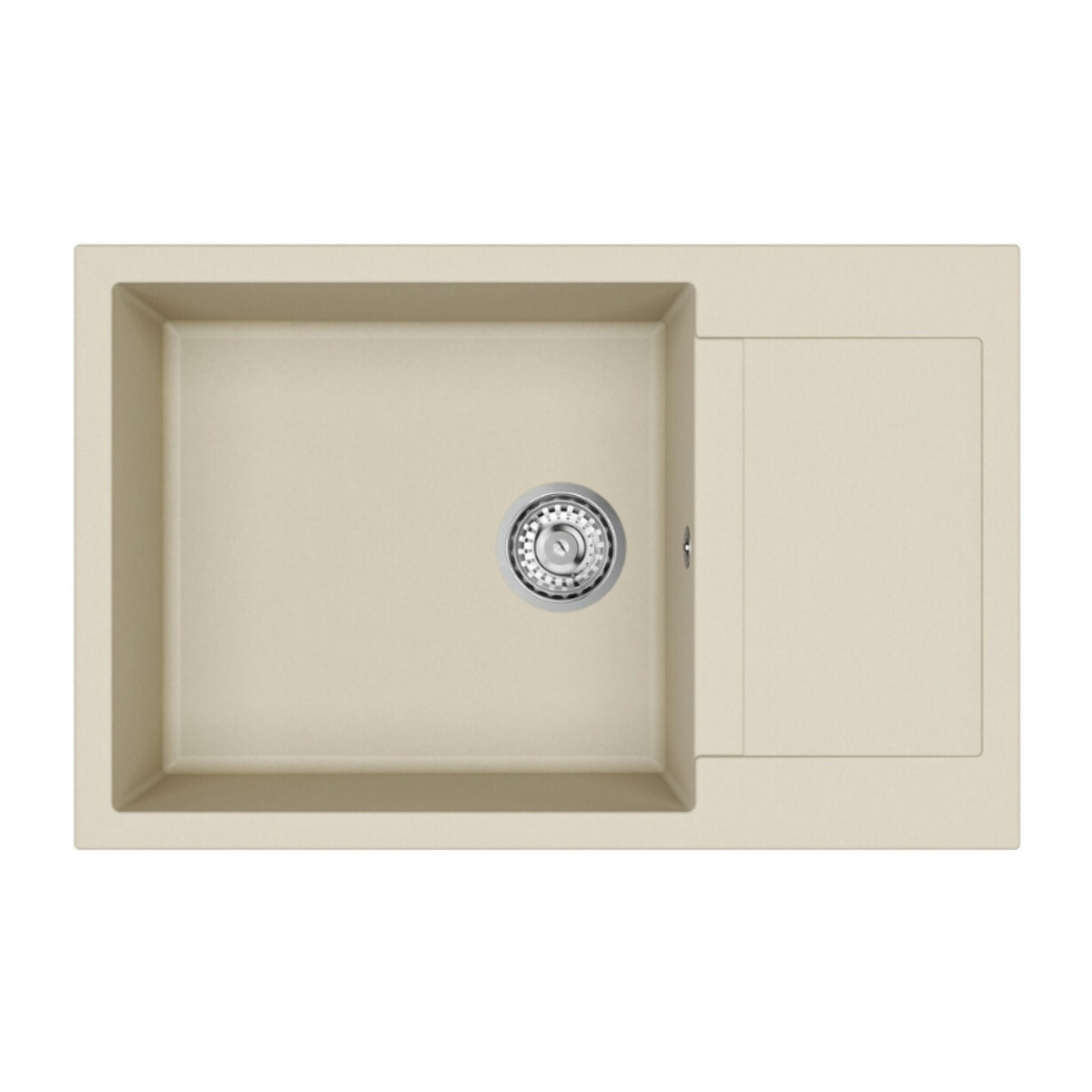 78x50 cm évier avec égouttoir réversible en Granite, à encastrer, jasmin (SATSINKGQT105J)