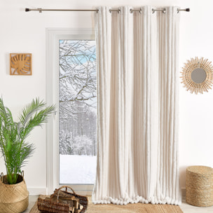 Rideau doudou côtelée xl - Ecru