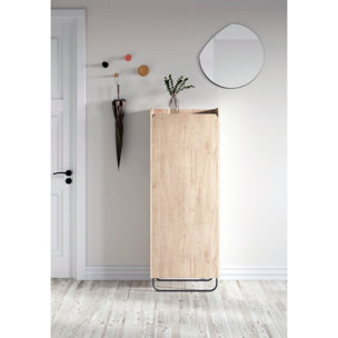 Espejo redondo Lune aglomerado negro ø50cm