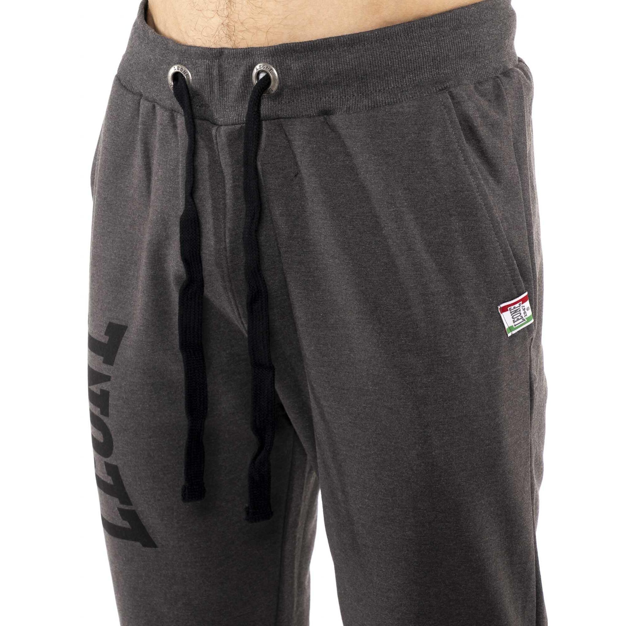 Pantalone sportivo invernale da uomo con polsino e logo grande "Basic"