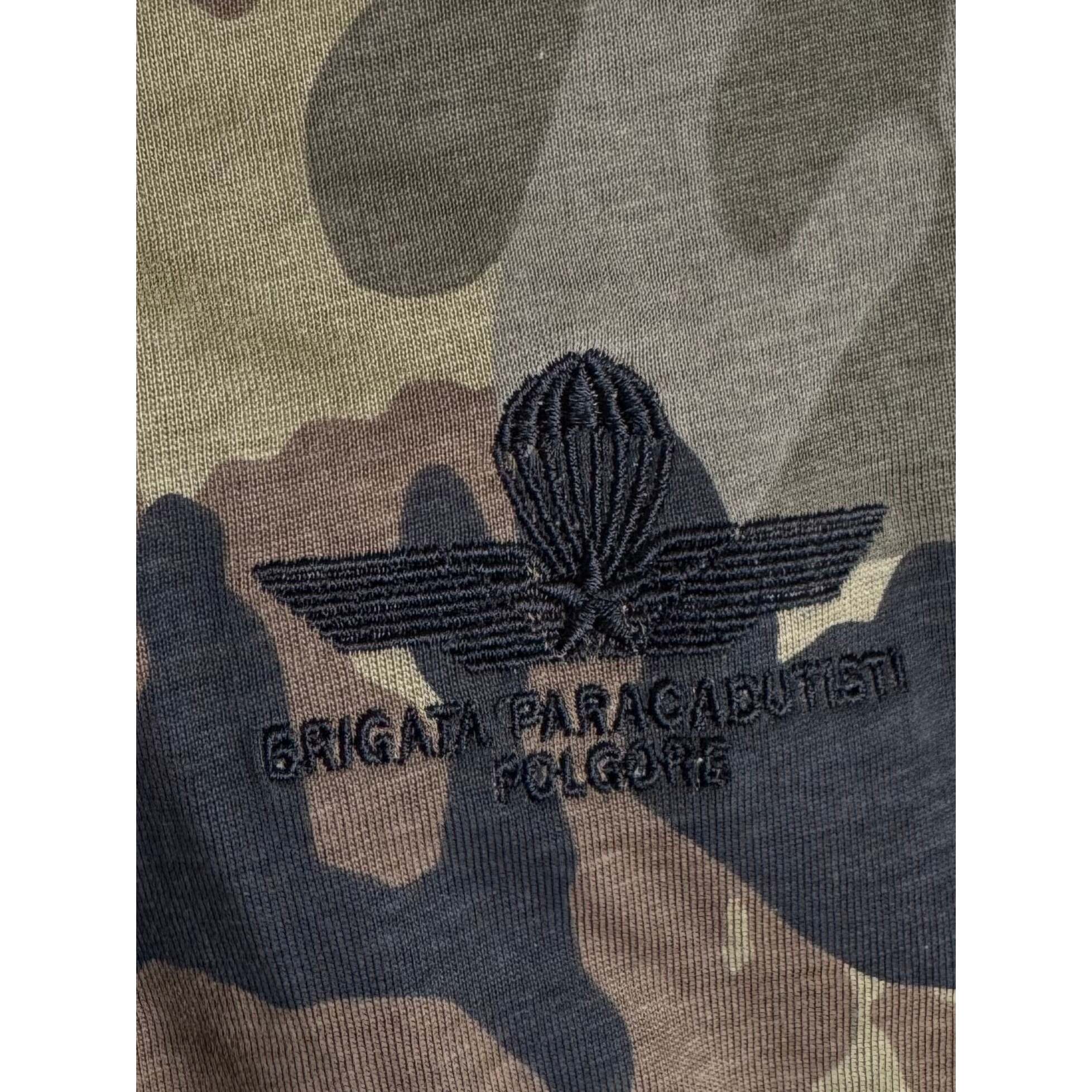 T-shirt Esercito camouflage verde in cotone uomo