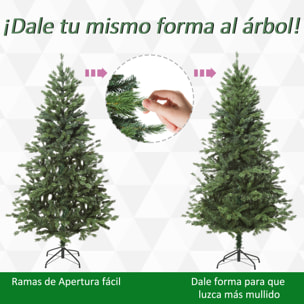 árbol Artificial de Navidad con Base Plegable 75x150 cm Verde