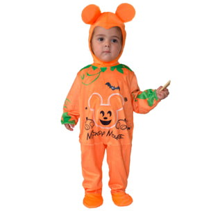 Costume Disney Baby Halloween Tutina Zucchetta Mickey Mouse Con Cuffia Orecchie