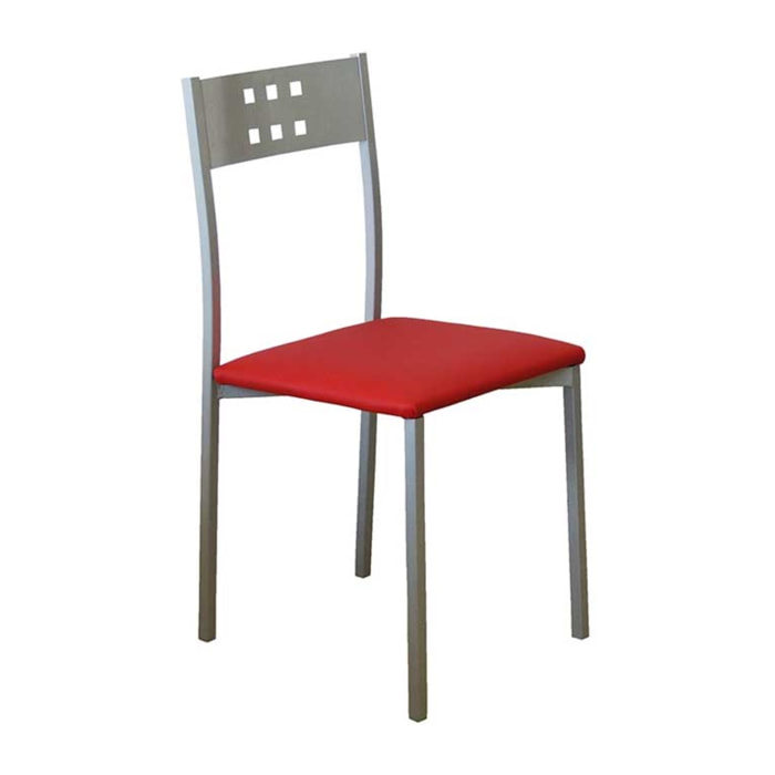 Set de 4 sillas – Polipiel lisa con diseño minimalista