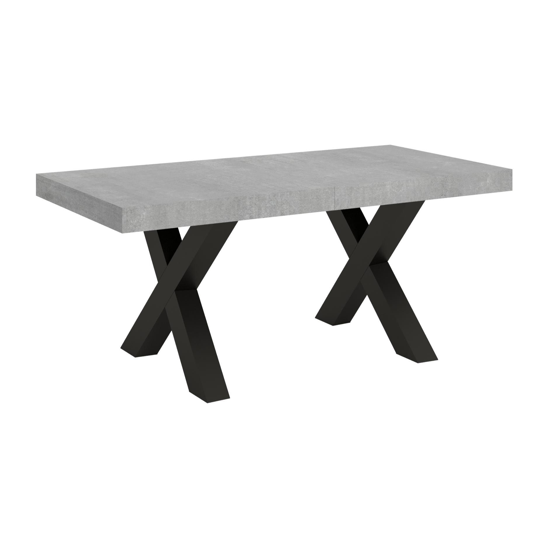 Mesa extensible 90x180/440 cm Traffic Cemento estructura Antracita