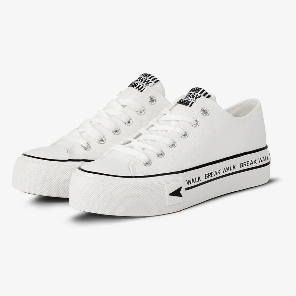 Sneakers con plateau bianche e nere