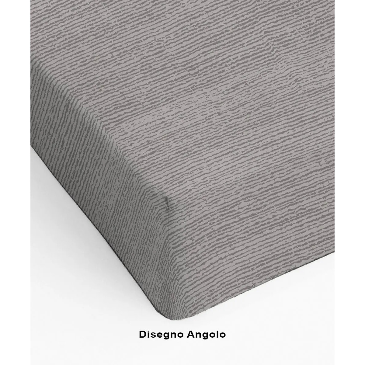 Lenzuolo Inferiore Angolare BAIA BEIGE 100% Cotone e Made in Italy rigato Moderno