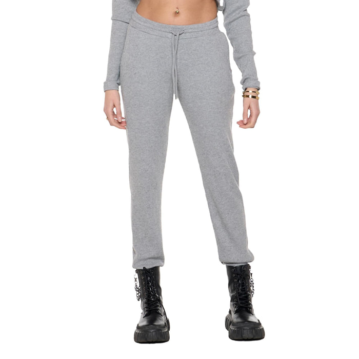 Pantalón de invierno de mujer de canalé fino "Perla"