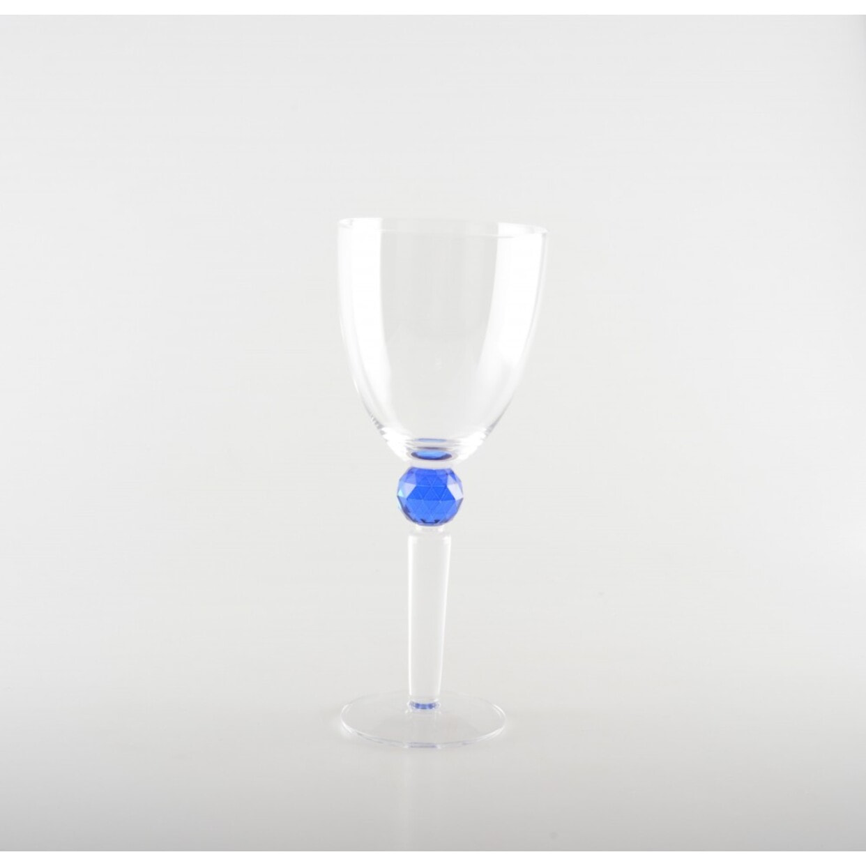 Verres a vin avec pied en diamant rond 4 couleurs - lot de 4