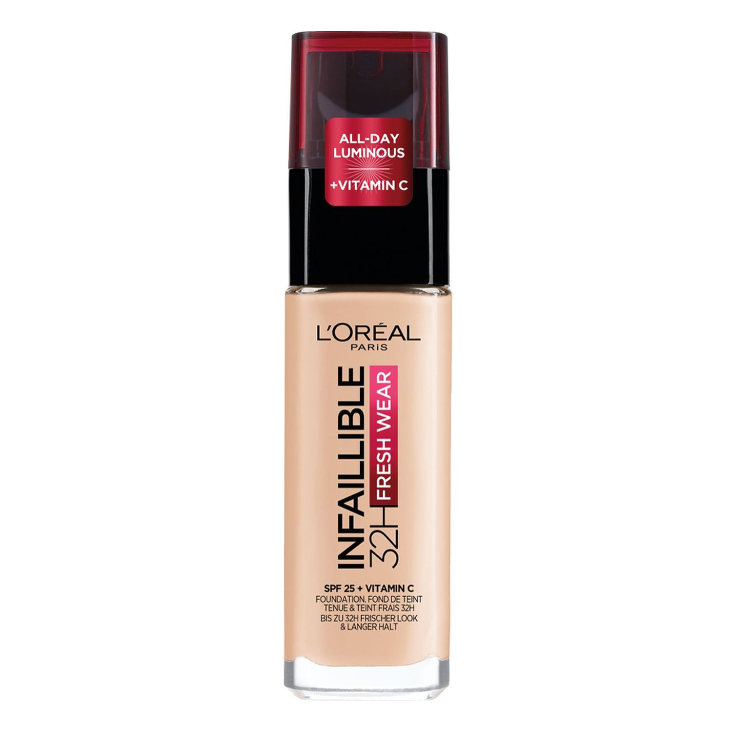 Fondotinta Liquido 20 Ivoire Infaillible 32H SPF 25 + Vitamina C Fresh Wear Coprente Waterproof