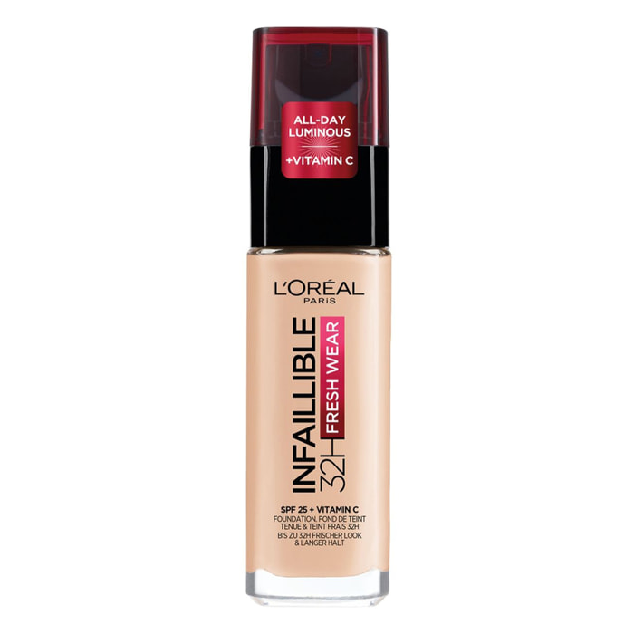 Fondotinta Liquido 20 Ivoire Infaillible 32H SPF 25 + Vitamina C Fresh Wear Coprente Waterproof