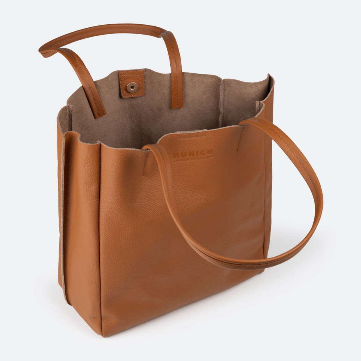 Bolso Shopper de Piel Vacuna Color Cuero | LOFT