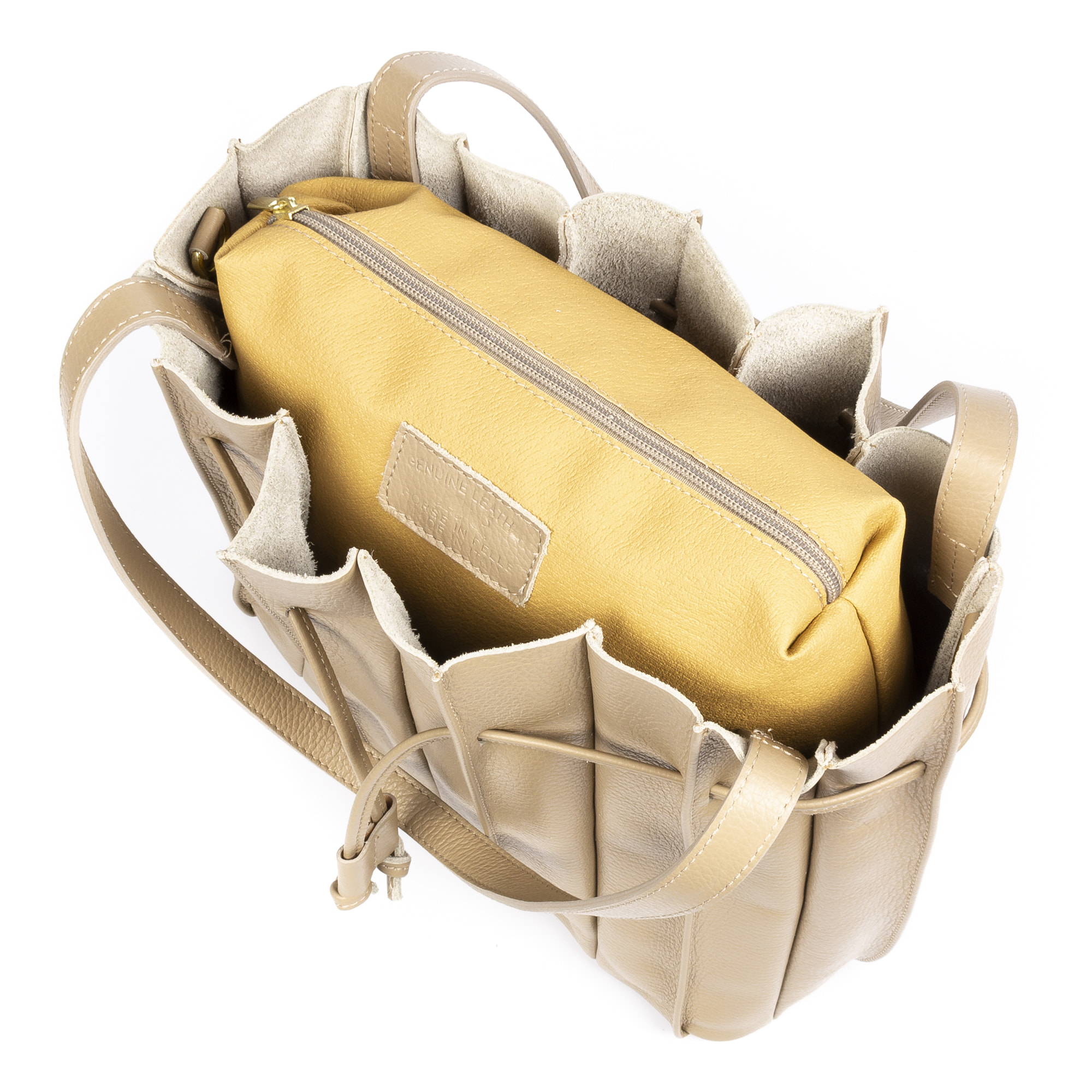 Albiolo borsa a spalla donna. Vera pelle finitura Dollaro.