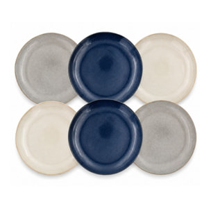 Lot de 6 grandes assiettes, OIA