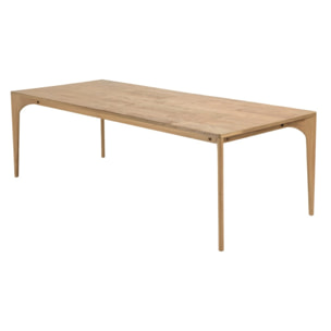 MAXENCE - Table à manger extensible 240/292x100cm en teck recyclé