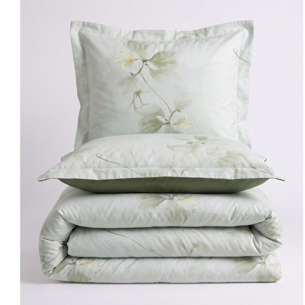 Parure housse de couette et taies oreiller 100% Satin de Coton imprimé