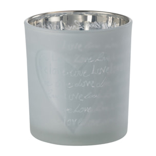 J-line photophore Love - verre - blanc - small - 6 pcs