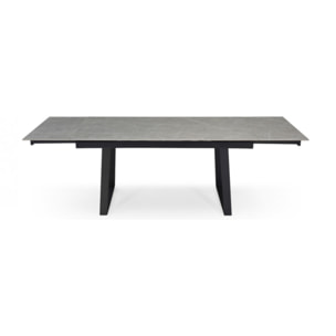 Table extensible en céramique marbre grey L160/240cm - 9 piètements - UNIK