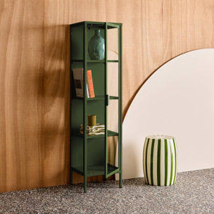 Buffet de rangement acier et verre trempé 1 porte 160cm ARKANSAS