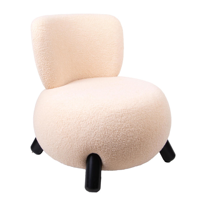 Poltrona teddy velvet - 75xH75x73cm - Pezzi 1 - Bianchi Dino SpA