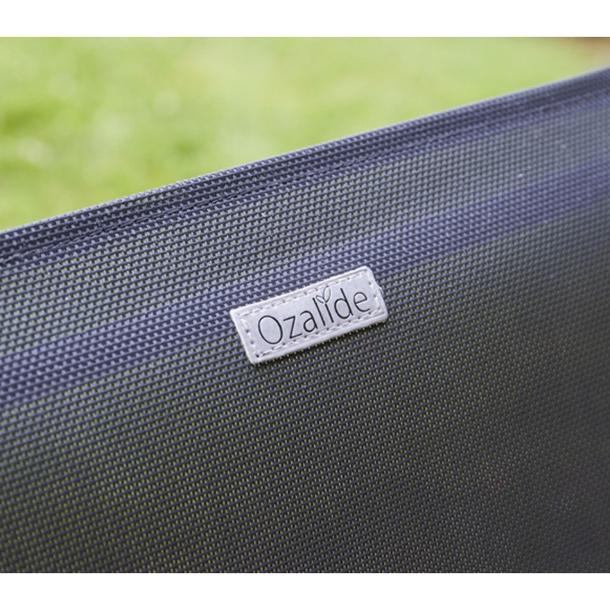 Ensemble table et chaises de jardin  - gris anthracite - HONFLEUR XL SPC BEZIERS chêne brun