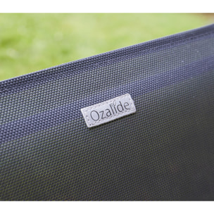 Ensemble table et chaises de jardin  - gris anthracite - HONFLEUR XL SPC BEZIERS chêne brun