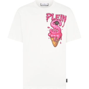 PHILIPP PLEIN Round Neck T-Shirt Ice Cream Dollar