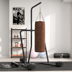 Soporte de Saco de Boxeo de Pie Soporte para Bolsas de Boxeo con Marco de Acero Carga de 60 kg para Bolas de Velocidad Entrenamiento en Gimnasio Hogar Negro