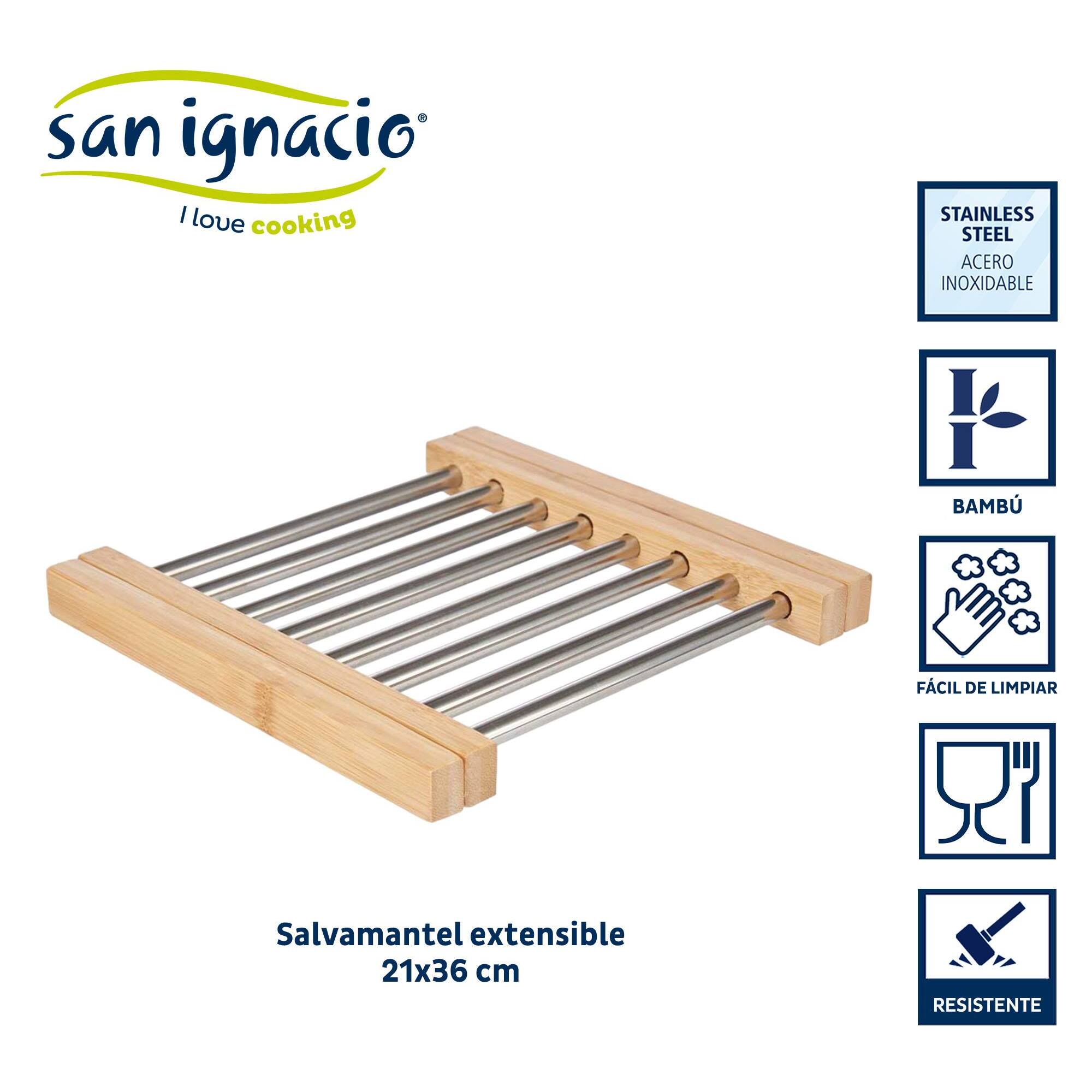 Salvamantel acero bambu extensible colección kinvara