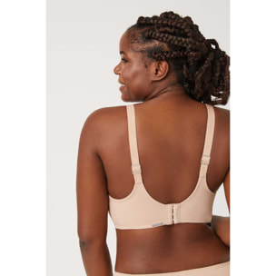 Reggiseno minimizzatore a triangolo beige, coppe D ed E