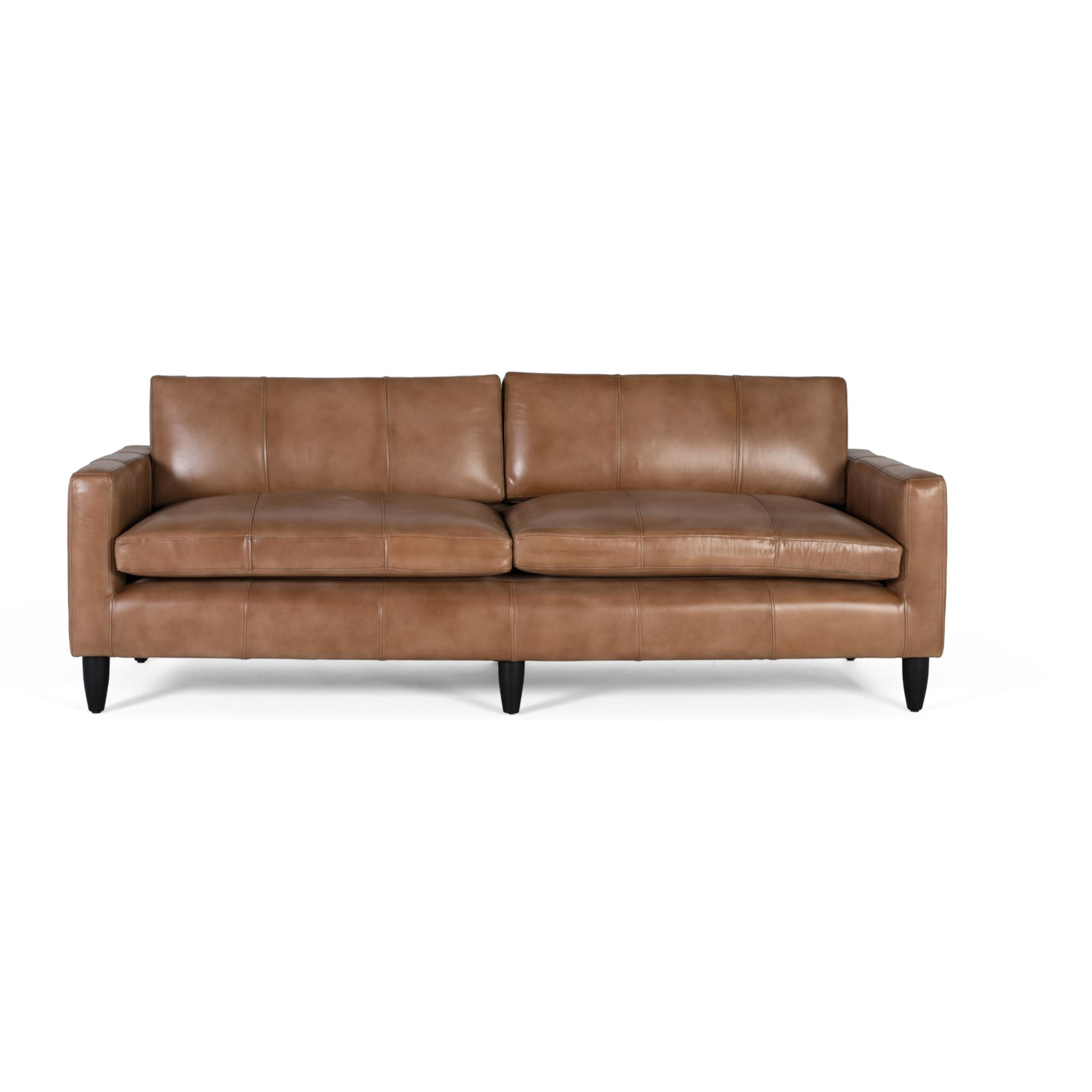 Sofá de Piel 220 Cm Estilo Vintage Moderno