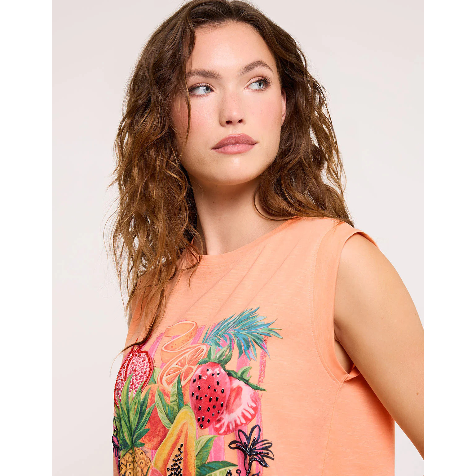 Camiseta Frutas Pedrería Naranja - Kitaya