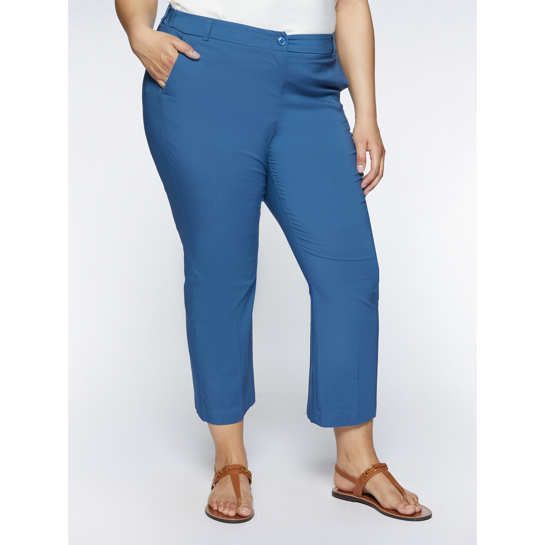 Fiorella Rubino - Pantaloni dritti alla caviglia - Blu