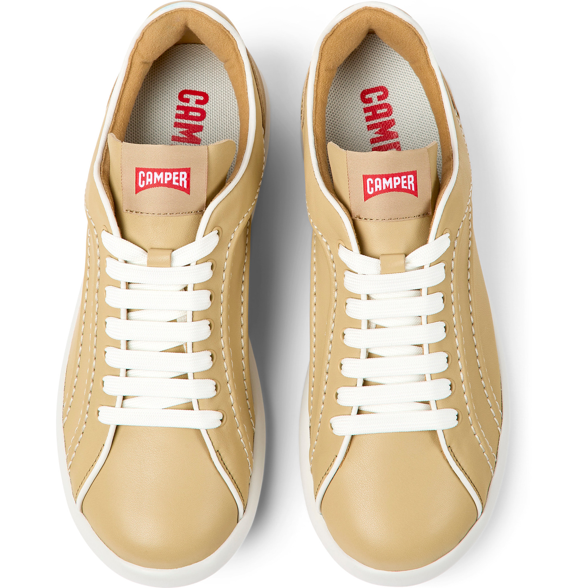 Zapatillas - CAMPER Pelotas XLF - Beige - Cuero liso