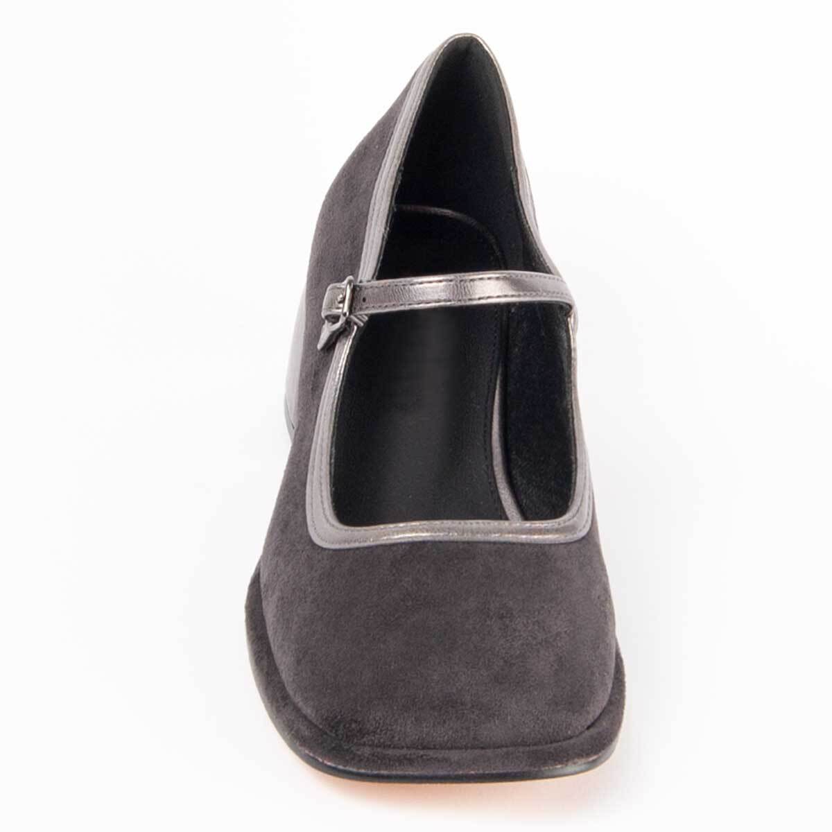 Zapato De Tacón - Gris - Altura: 5 Cm