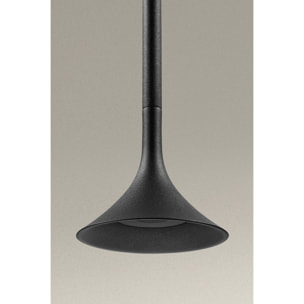 LEDS C4 Colgante Alive Single LED 8.5 Blanco cálido - 2700K ON-OFF Negro 492lm