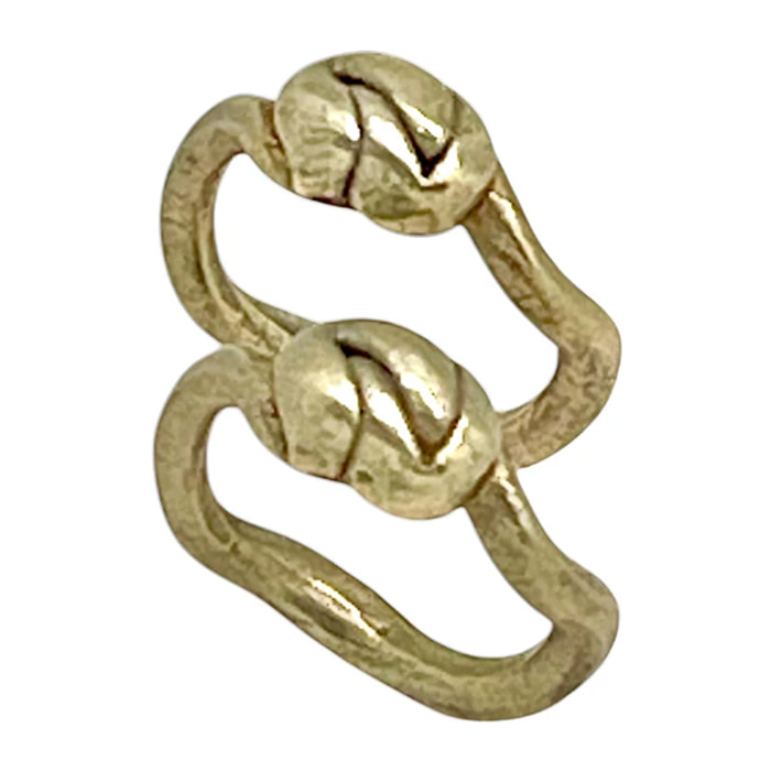 Pareja de anillos Vida en dorado chapado latón