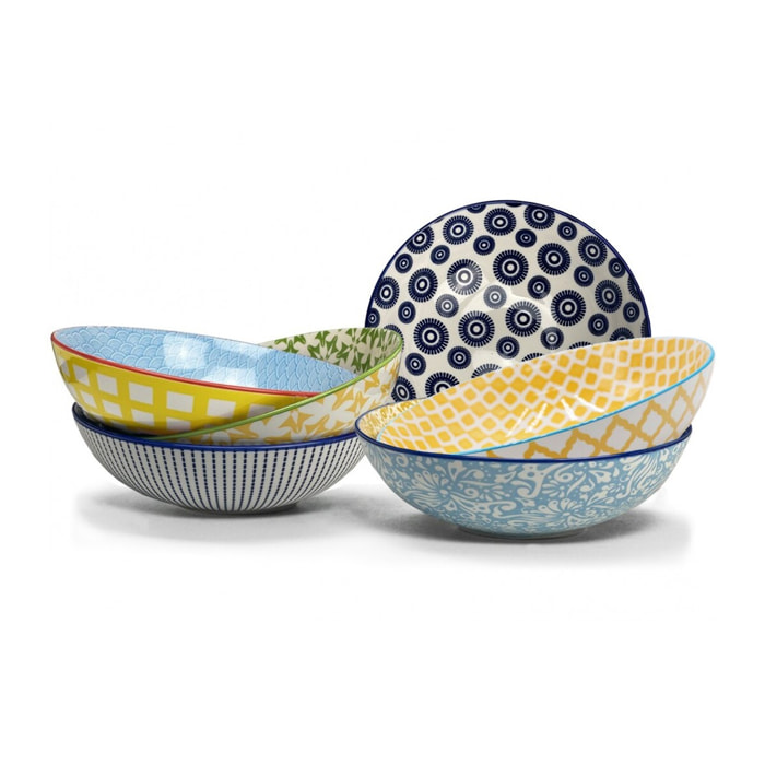 Lot de 6 assiettes creuses, SABAE