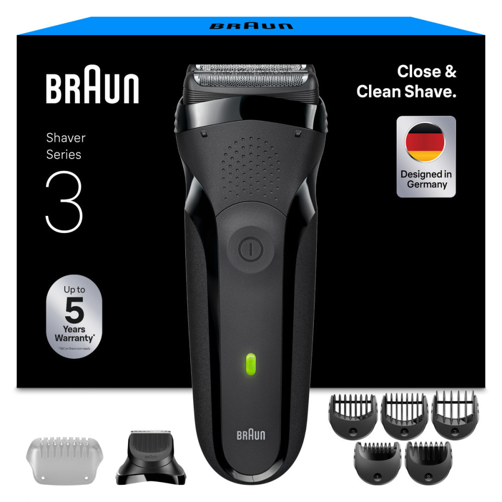 Braun Series 3, Rasoir, Accessoire de Tondeuse à Barbe, Rasage Sur Peau Sèche, 300BT