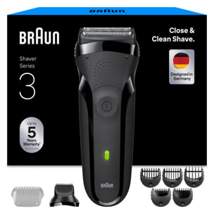 Braun Series 3, Rasoir, Accessoire de Tondeuse à Barbe, Rasage Sur Peau Sèche, 300BT