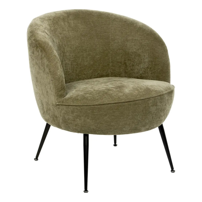 Fauteuil Tildae en Tissu Vert L69xl63xH71 cm
